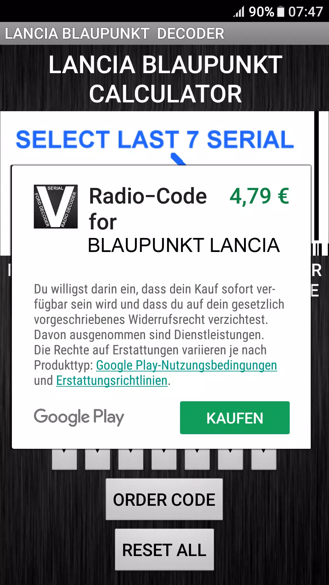 Blaupunkt Lancia Radio Code Ekran Görüntüsü 3