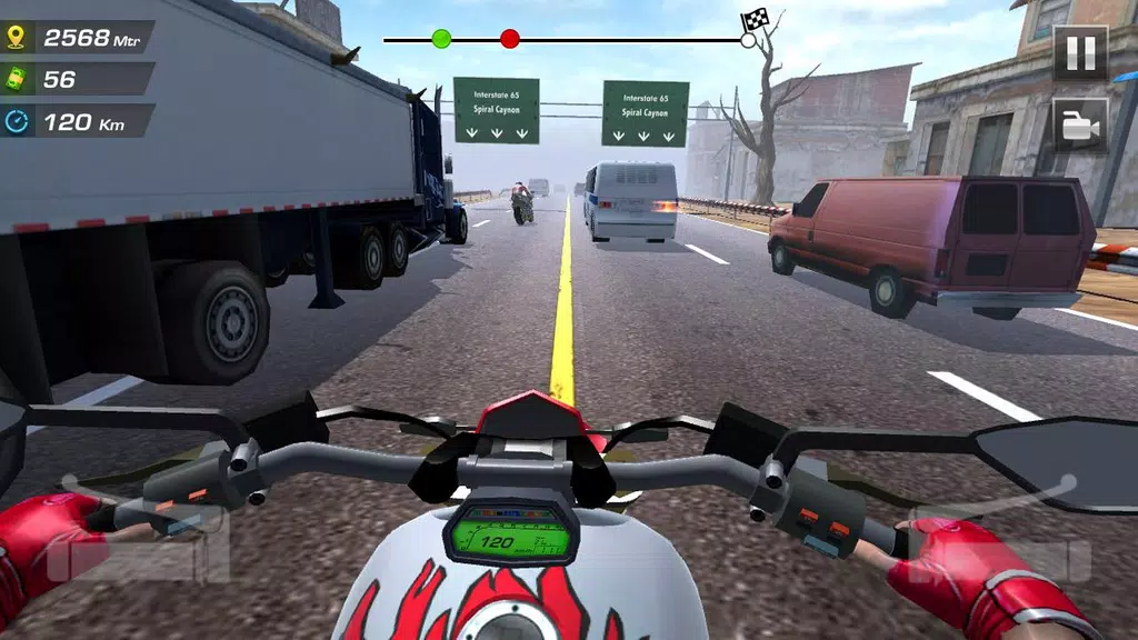 Highway Moto Rider 2: Traffic स्क्रीनशॉट 0