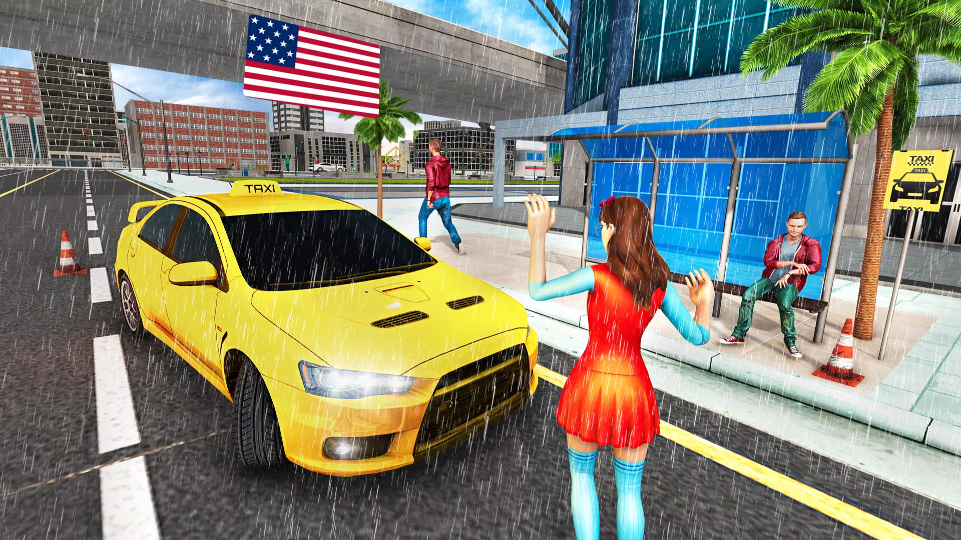 Taxi Car Driving : Taxi Sim 3D Screenshot 2