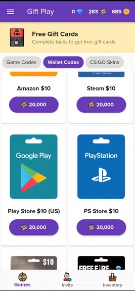 Gift Play - Earn Game Codes 螢幕截圖 2