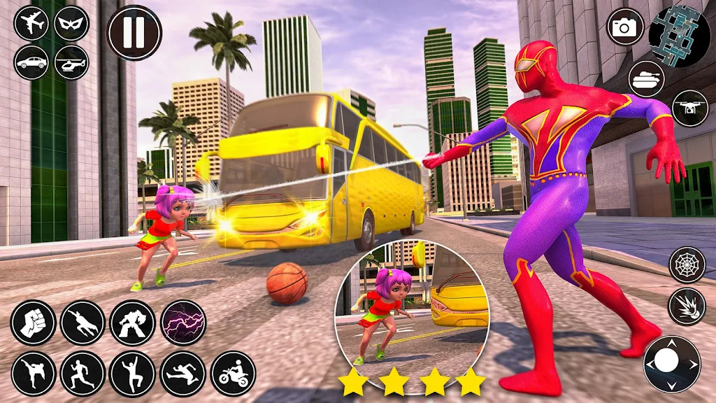 Spider Rope Man Superhero Game Ảnh chụp màn hình 2