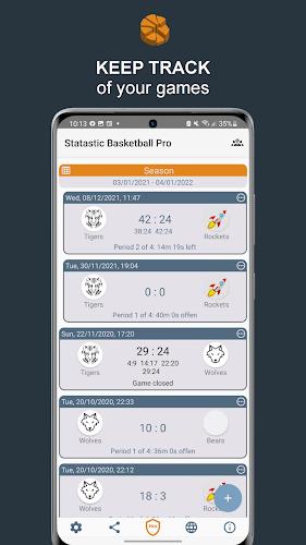 Statastic Basketball Tracker Скриншот 2