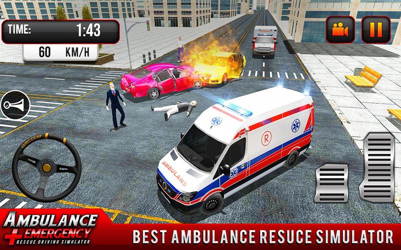 911 Ambulance City Rescue Game 螢幕截圖 2