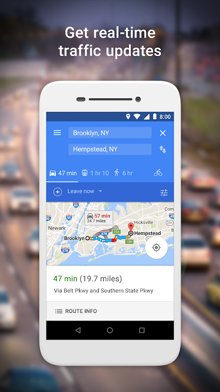 Google Maps Go ဖန်သားပြင်ဓာတ်ပုံ 1