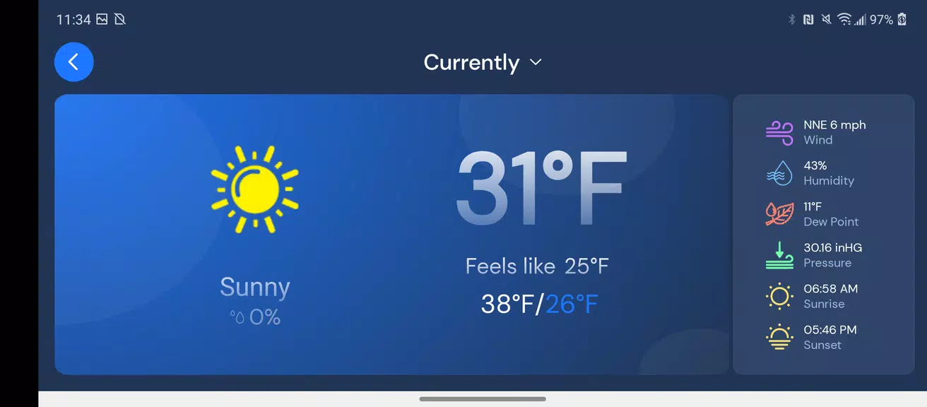 Schermata WeatherNation 1
