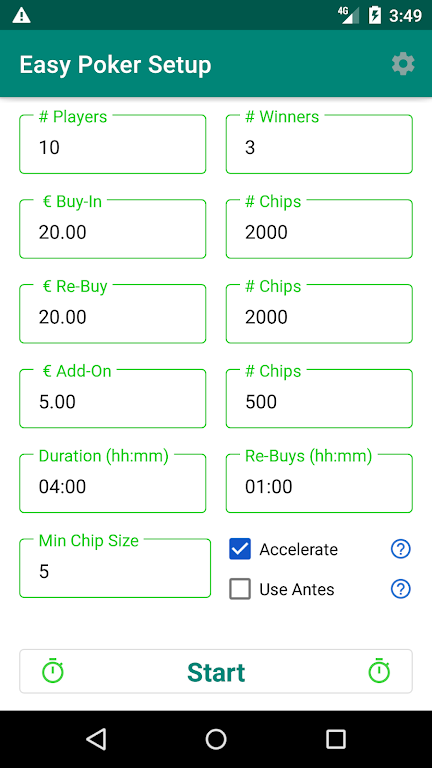 Easy Poker Tournament Timer ภาพหน้าจอ 0