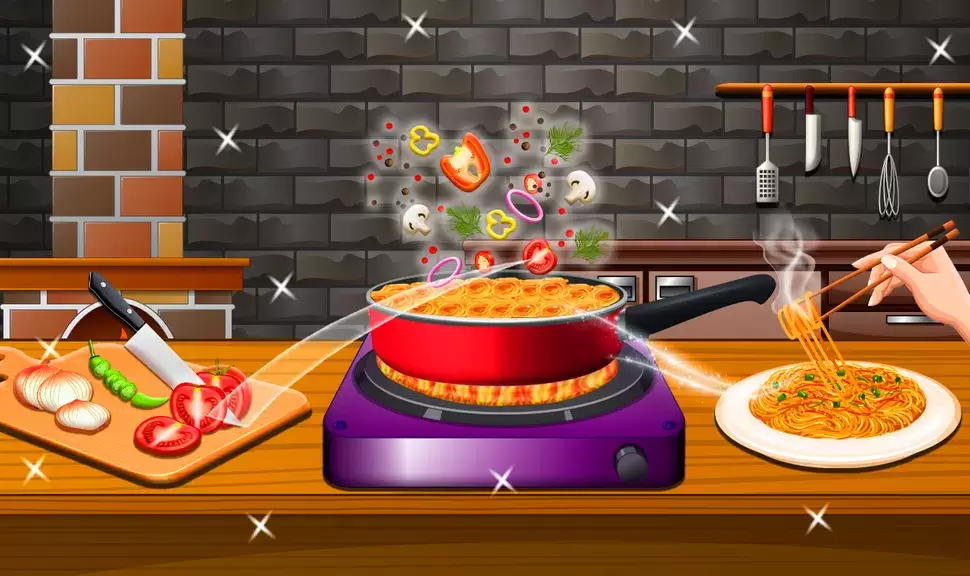 Crispy Noodles Cooking Game Screenshot 1