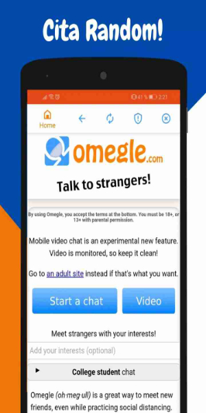 Omegle : Talk to Strangers 스크린샷 0
