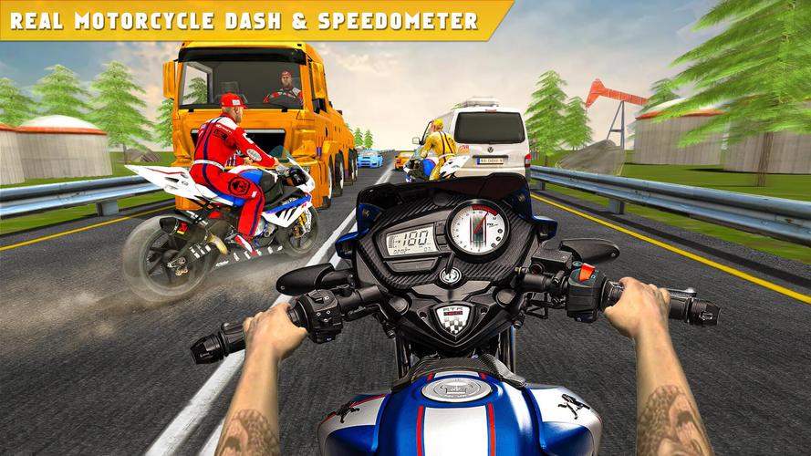 Highway Traffic Bike Race Moto 螢幕截圖 1