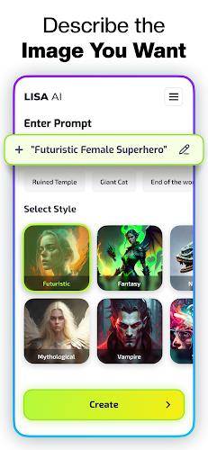 Lisa AI: AI Art Generator Capture d'écran 3