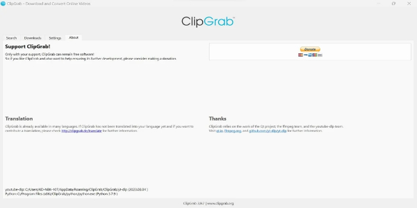 ClipGrab Tangkapan skrin 1