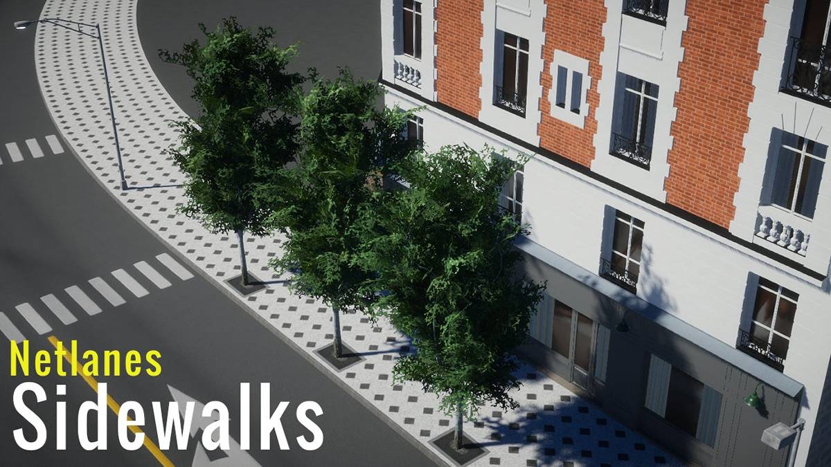 Netlanes Walkways & Paths mod for Cities Skylines 2