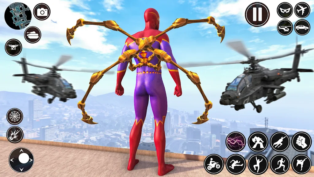 Spider Rope Man Superhero Game Ảnh chụp màn hình 1