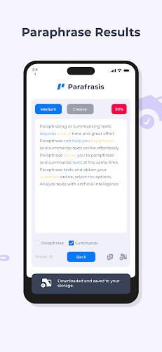 Paraphraser and Summarizer App Zrzut ekranu 3