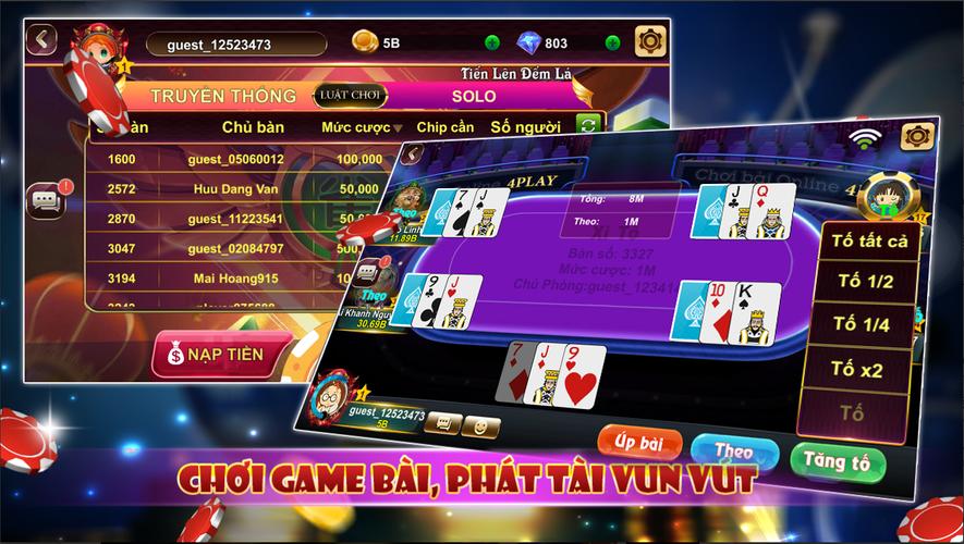 4Play - Xì Tố Xì Phé Online Скриншот 1