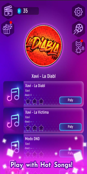 Xavi la diabla - Tiles Hop Captura de tela 0