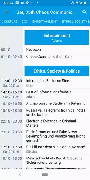 Giggity (schedule viewer) 螢幕截圖 3