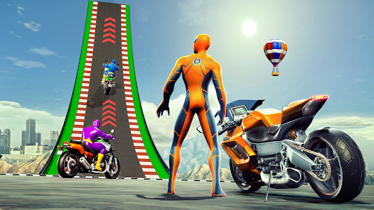 Super Hero Bike: Racing Game ဖန်သားပြင်ဓာတ်ပုံ 2