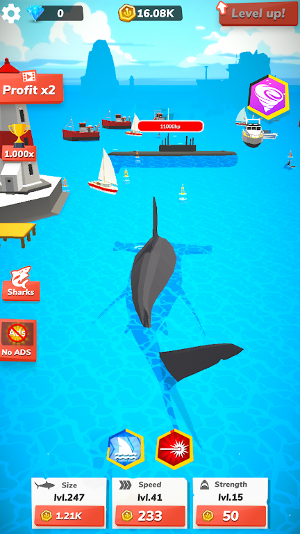 Idle Shark World - Tycoon Game Screenshot 3