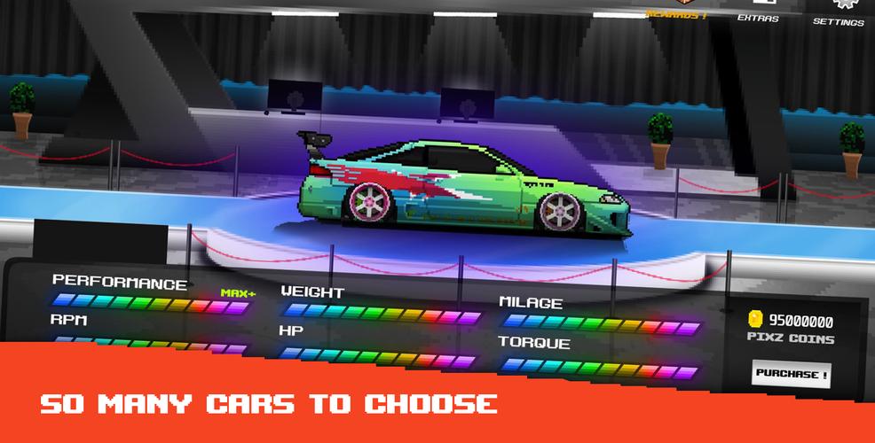 Pixel Car: Reckless Racer ဖန်သားပြင်ဓာတ်ပုံ 2