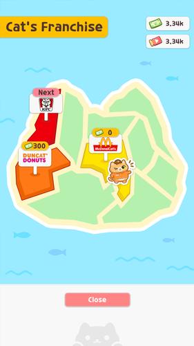 Cat diner: Franchise tycoon Captura de tela 1