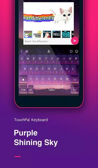 Purple Sky Keyboard Theme 螢幕截圖 0