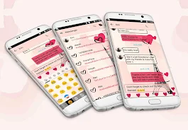 SMS Messages Paris Pink Theme Ảnh chụp màn hình 0