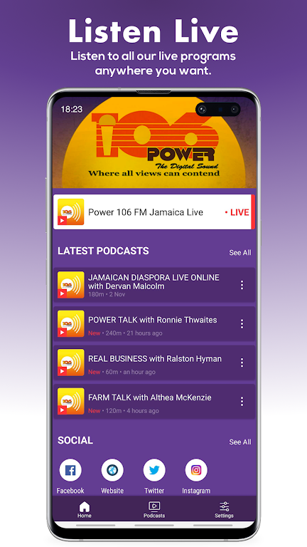 Power 106 FM Jamaica स्क्रीनशॉट 0