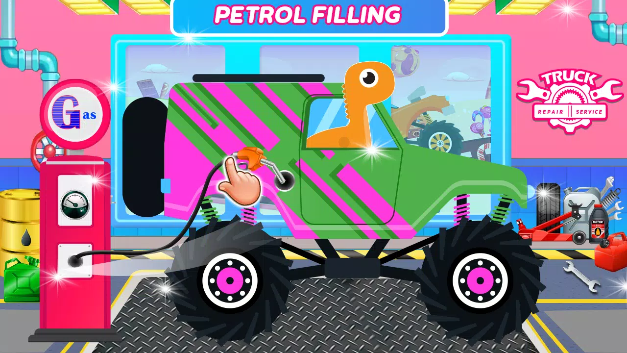 Dinosaurs Trucks Auto Workshop Screenshot 0