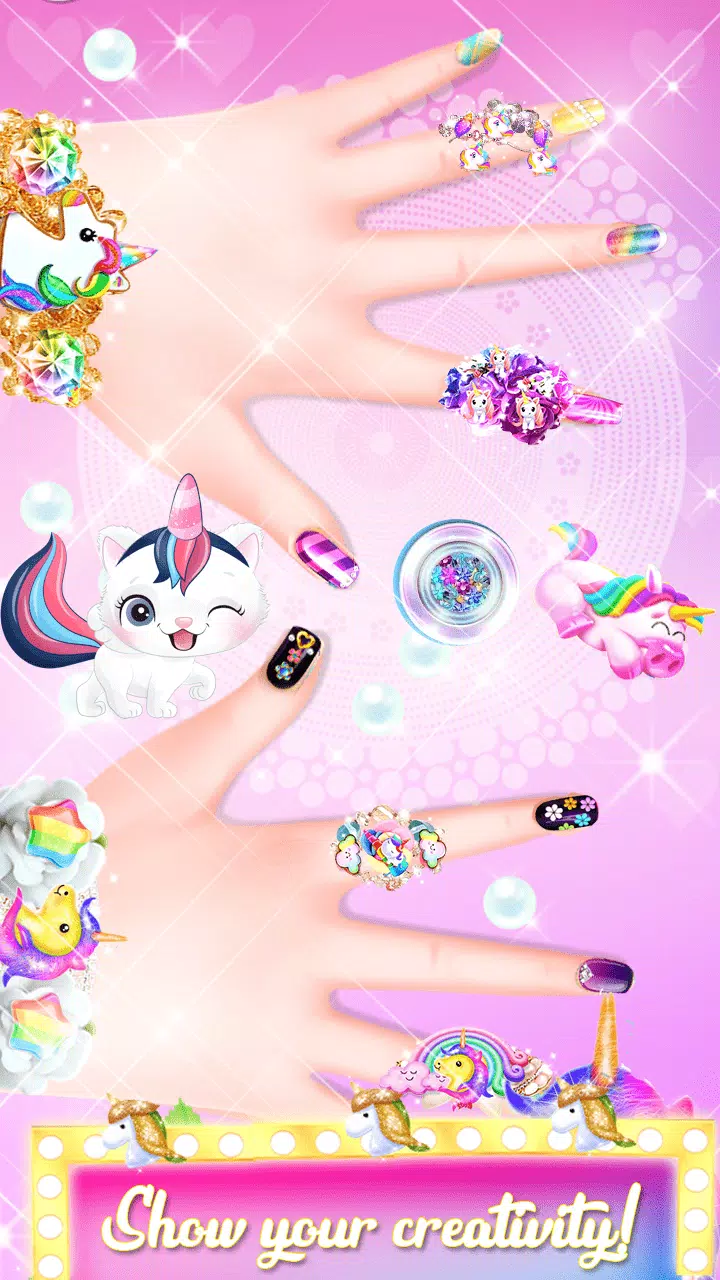 Schermata Unicorn Acrylic Nails Makeover 3