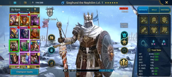 Raid Shadow Legends : 신화 챔피언 계층 목록이 공개되었습니다
