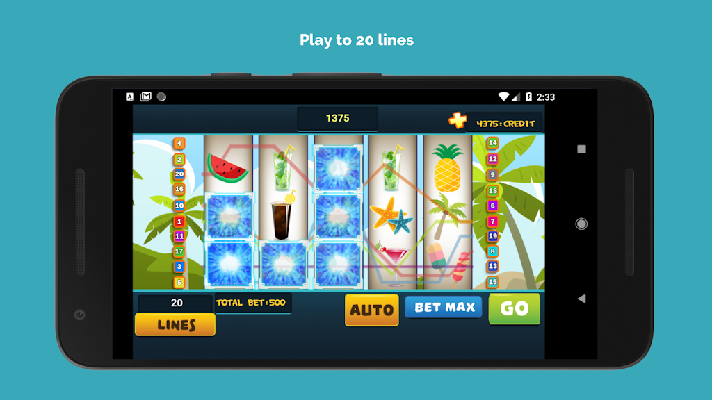 Lucky Vegas - Summer Cocktail Slot Jackpot Machine スクリーンショット 1