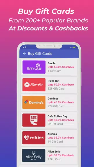 Zingoy: Gift Cards & Cashback Ekran Görüntüsü 2