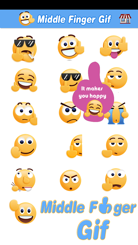 Schermata Middle Finger Emoji Sticker 1