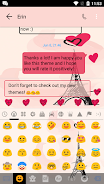 SMS Messages Paris Pink Theme Ảnh chụp màn hình 3