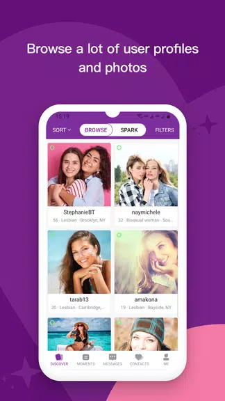 Les: Lesbian Dating & Chat App Tangkapan skrin 2