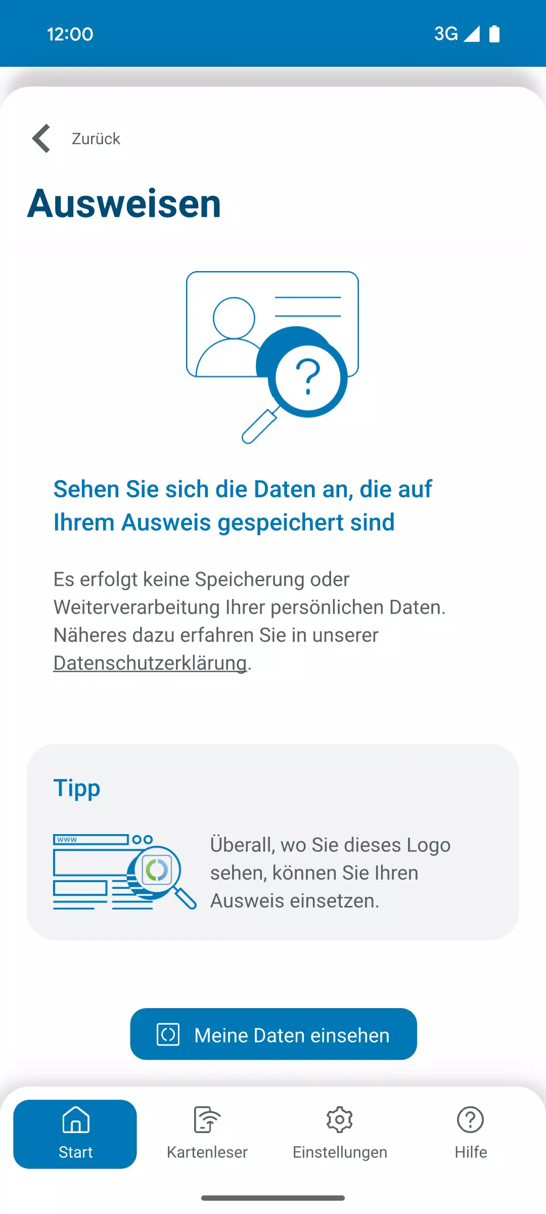 AusweisApp Bund Скриншот 1