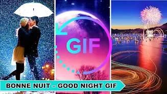 Good night Gif French Wishes Tangkapan skrin 1