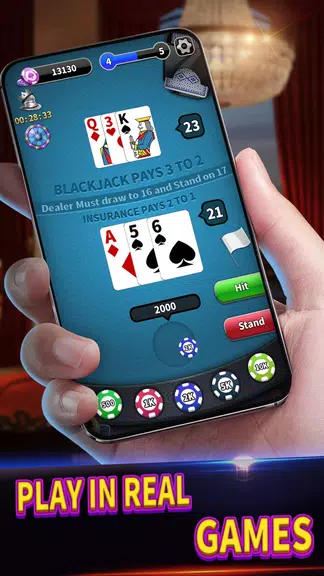 BlackJack 21 lite offline game Capture d'écran 0