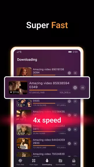 X Video Downloader & Player Capture d'écran 3