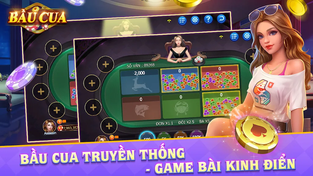 Bầu Cua - Tài Xỉu Casino Captura de pantalla 0