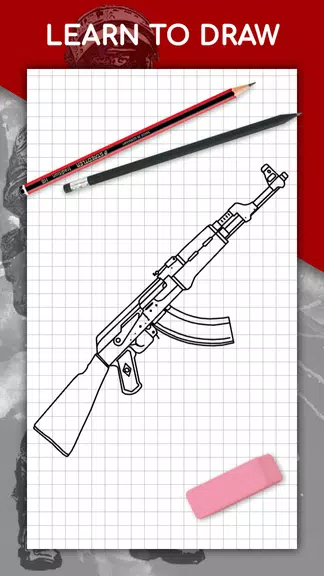 How to draw weapons by steps Tangkapan skrin 0