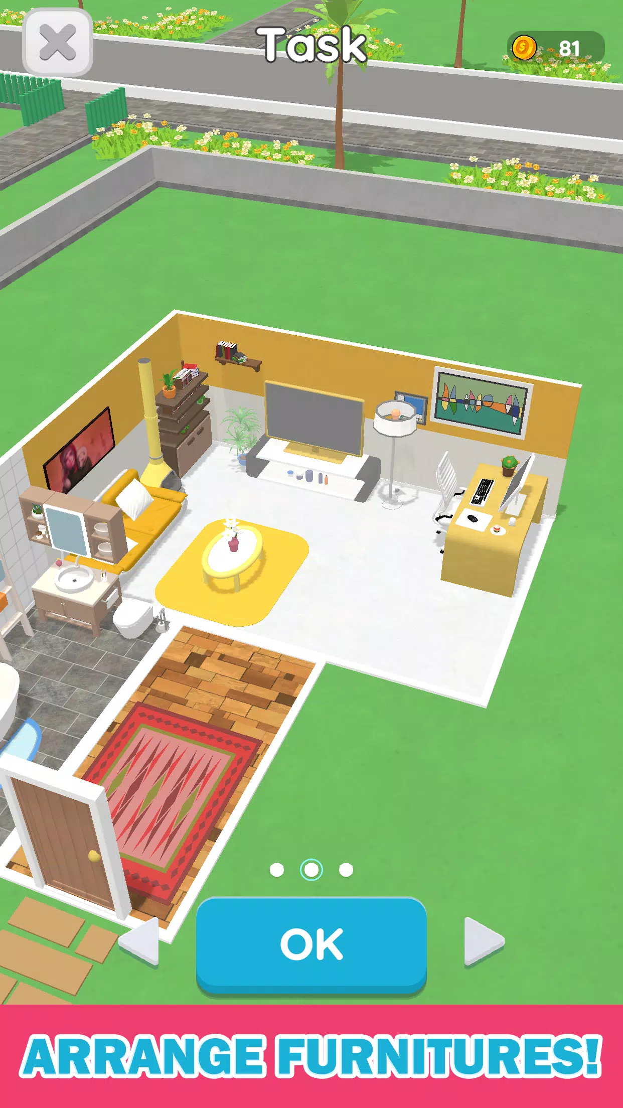 Room Sort - Floor Plan Game スクリーンショット 1