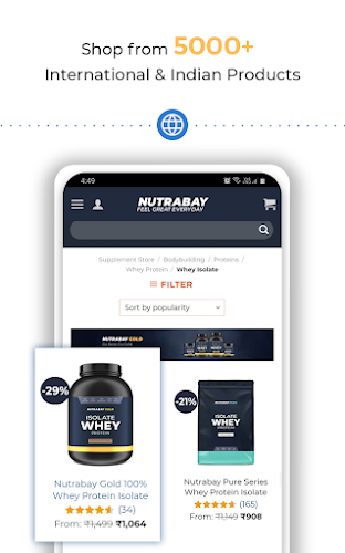 Schermata Nutrabay: Supplements Store 1