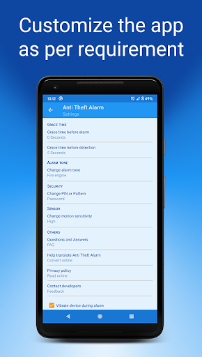 Anti-theft alarm Screenshot 1