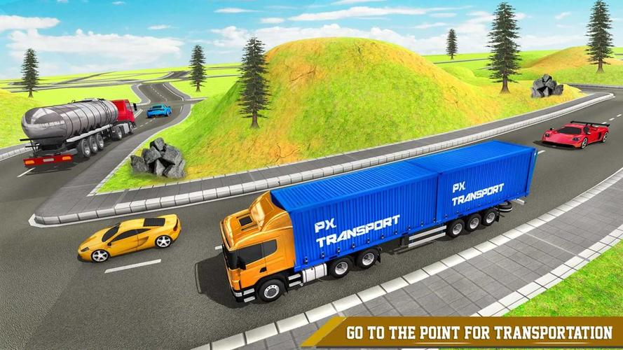 Cargo Transport Truck Driving Captura de pantalla 1