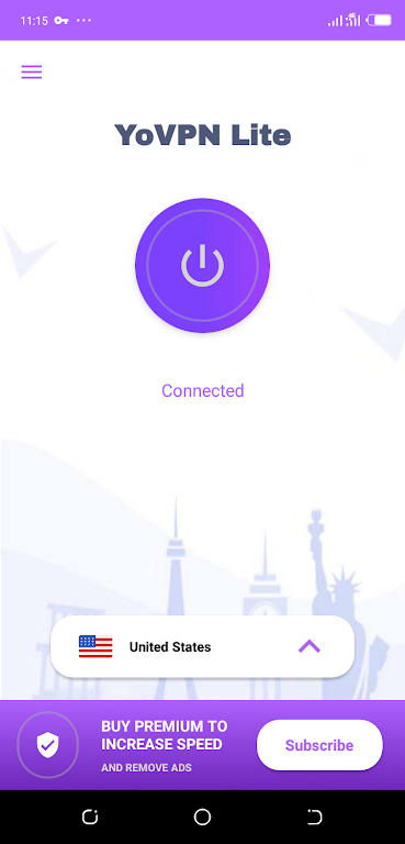 YoVPN-LITE, The Free fastest and most secured VPN स्क्रीनशॉट 0