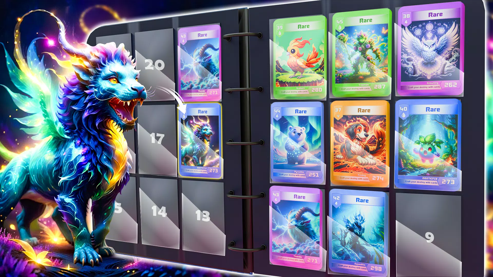 Monsters Card Collector Game 螢幕截圖 1