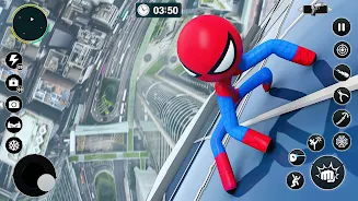 Flying Spider Rope Hero Games スクリーンショット 0