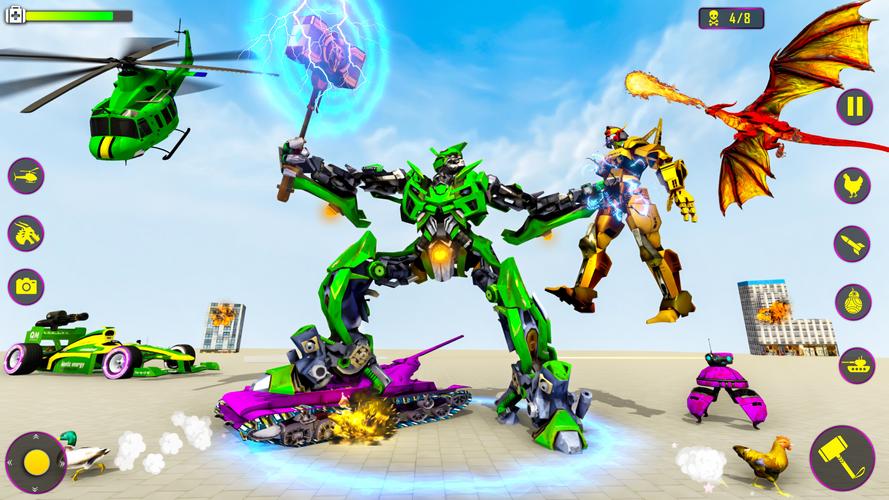 Heli Robot Car Game:Robot Game ဖန်သားပြင်ဓာတ်ပုံ 2